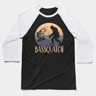 Bassquatch funny bigfoot fishing gift Baseball T-Shirt